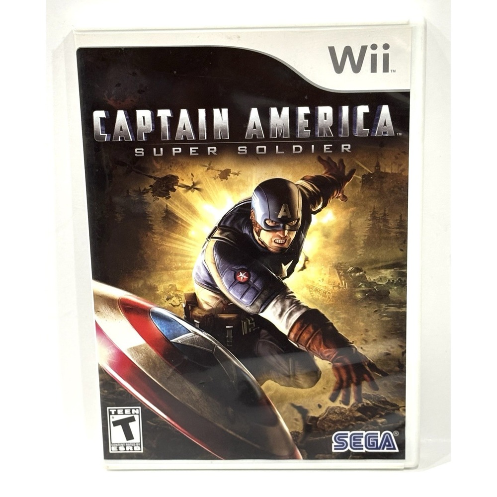 Captain America Super Soldier Nintendo Wii 2011 Complete CIB Marvel Sega Game